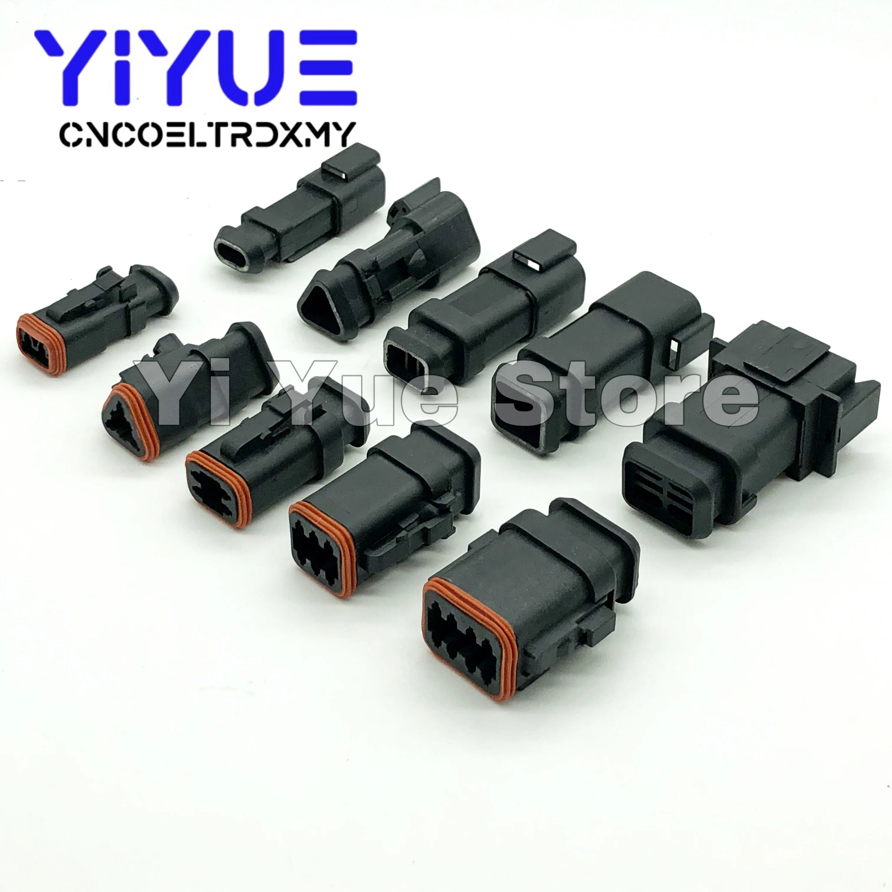 

1Set Deutsch DT06-2/3/4/6/8-E008 DT04-2/3/4/6/8-E008 Waterproof Connector Automotive Sealed Plug with pins