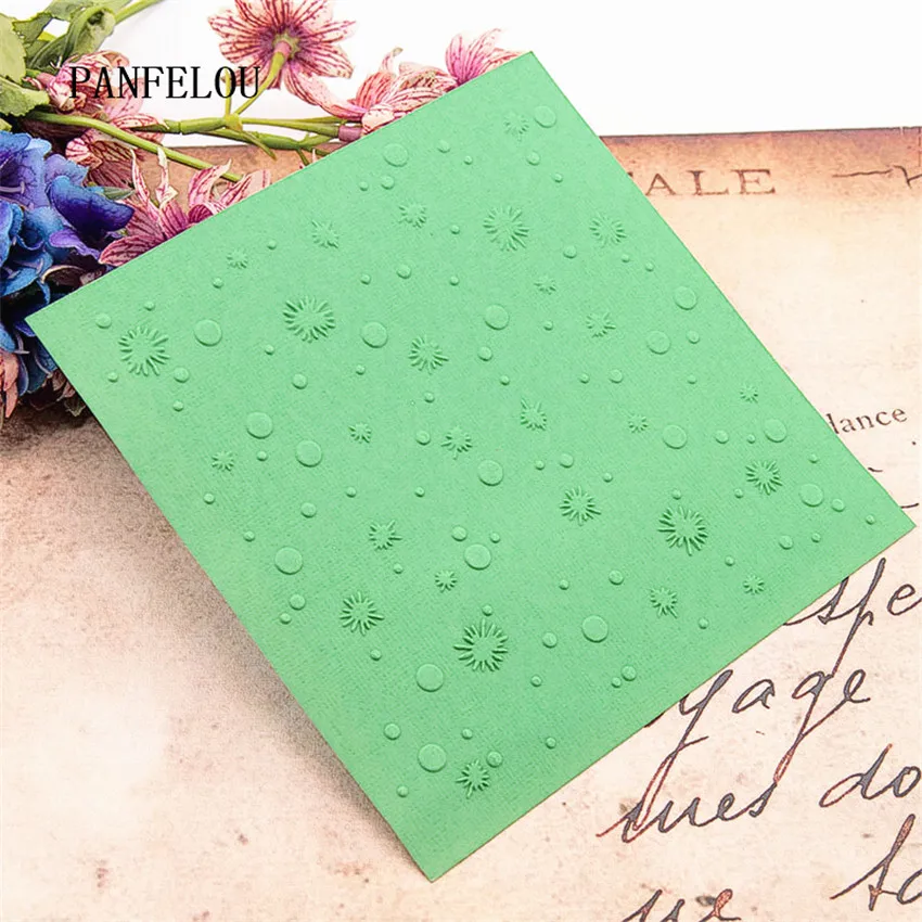 PANFELOU 15x15 и мокром снеге папки для тиснения Пластик Скрапбукинг DIY шаблон Fondant