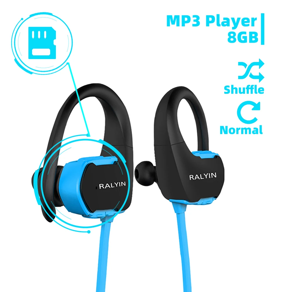 Arikasen MP3 плеер 8 Гб Спортивные Bluetooth 4 2 наушники Беспроводная гарнитура