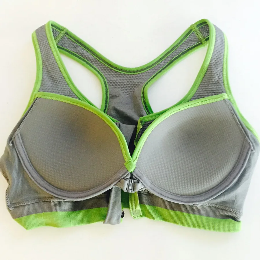 

Women Zipper Push Up Sports Bras Vest Underwear Shockproof Breathable Gym Fitness Athletic Running Yoga Front Zip Sport Tops