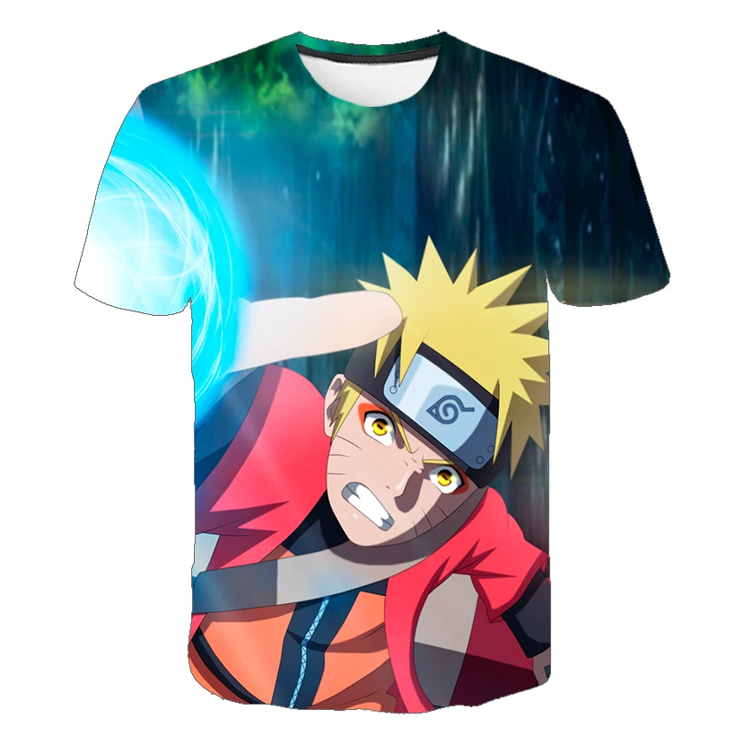 

Summer Japanese cartoon Narutoes Anime Men's t-shirt anime Harajuku 3d Kids Boys t-shirts clothing Kawaii Children T shirt
