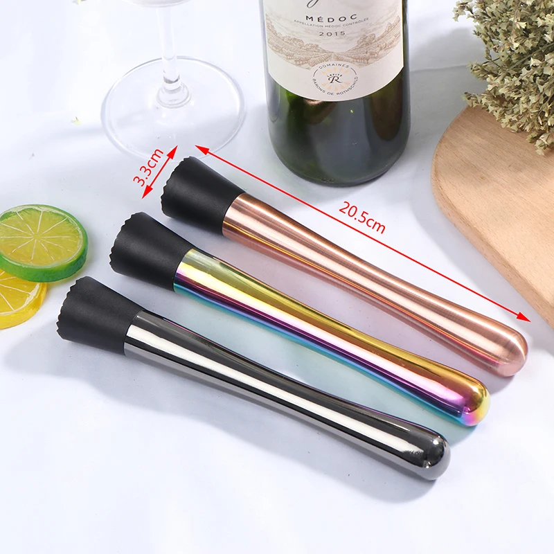 Metal Masher Stir Bar Bartenders Tool Cocktail Muddler Swizzle Sticks Broken Popsicle Lemon Fruit | Дом и сад
