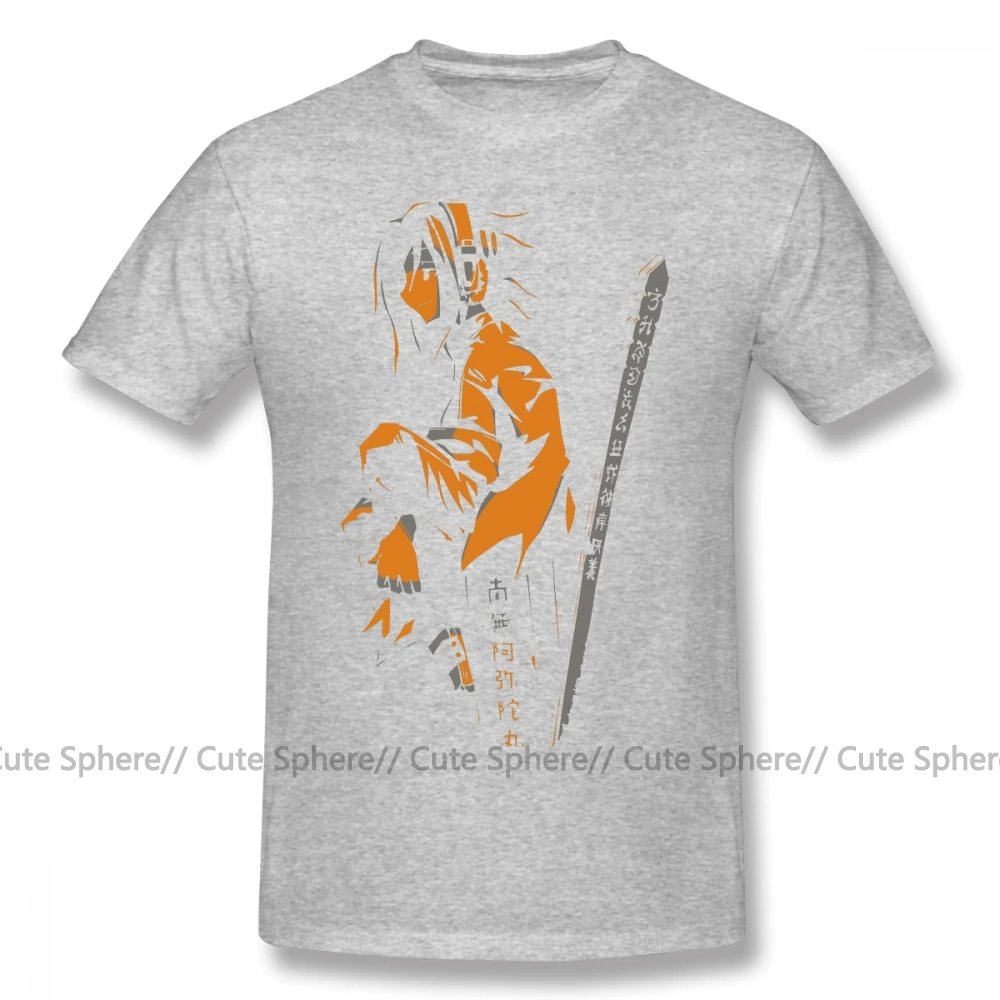 Shaman King, футболка, Shaman King Yoh, оранжевая футболка, 100 хлопок, короткий рукав, футболка, Забавный человек, принт, плюс размер, летняя футболка - Цвет: Gray