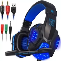 e sports gaming headset with mic led light wired noise isolation volume control for xbox one laptop computer cellphone ps4 table