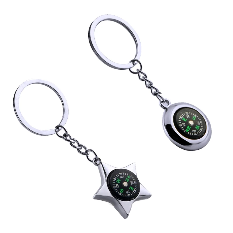 

Mini Survival Compass Key Chain Outdoor Camping Hiking Pocket Compass Navigator Carabiner Keyring Climbing Riding Equipment