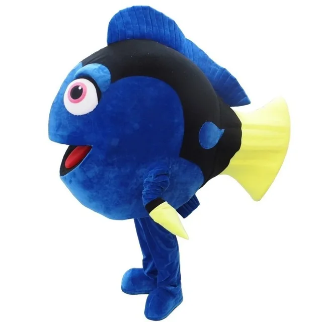 Fashion Clown-Fish blue Mascot Costume Adult Birthday Party Fancy Dress Halloween Cosplay Game Dress Outfits Clothing Xmas