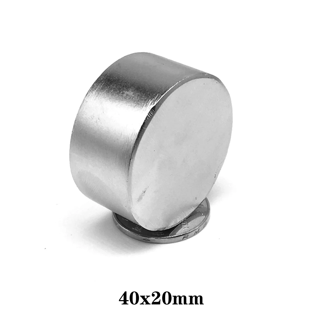 

1/2/3/5 шт. 40x20 толстый неодимовый магнит 40x20 мм большой супер сильный Круглый магнит редкоземельный NdFeb постоянный мощный магнит 40*20