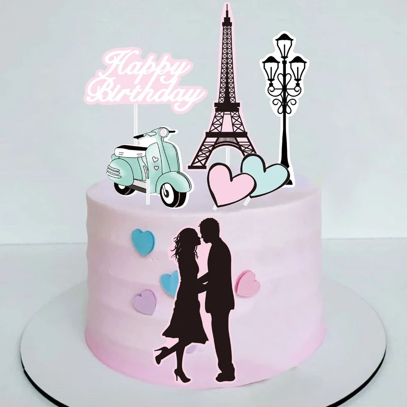 Макияж шоппинг логотип торты флаги с днем рождения кекс Топпер свадьба вечеринка