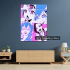 Постер Ahegao с художественными лицами, художественные рисунки, домашний декор, настенная фотография для гостиной, аниме