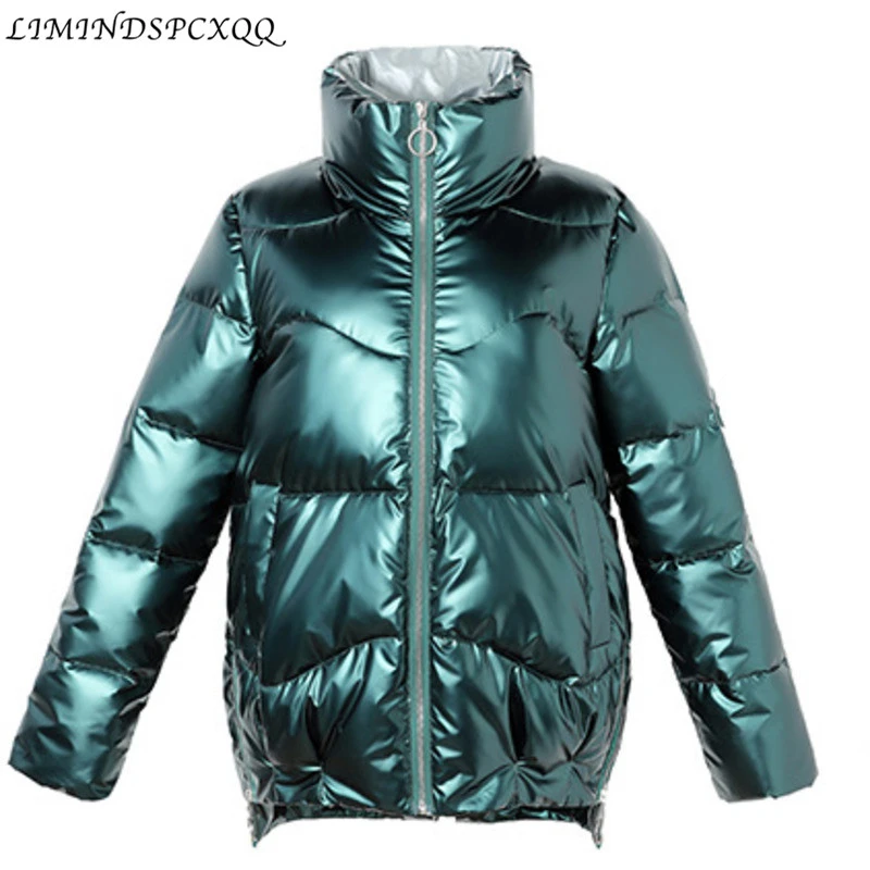 

Зимняя одежда 2021, женская одежда, свободная куртка в Корейском стиле, яркая повседневная куртка с воротником-стойкой, женские пальто и куртки