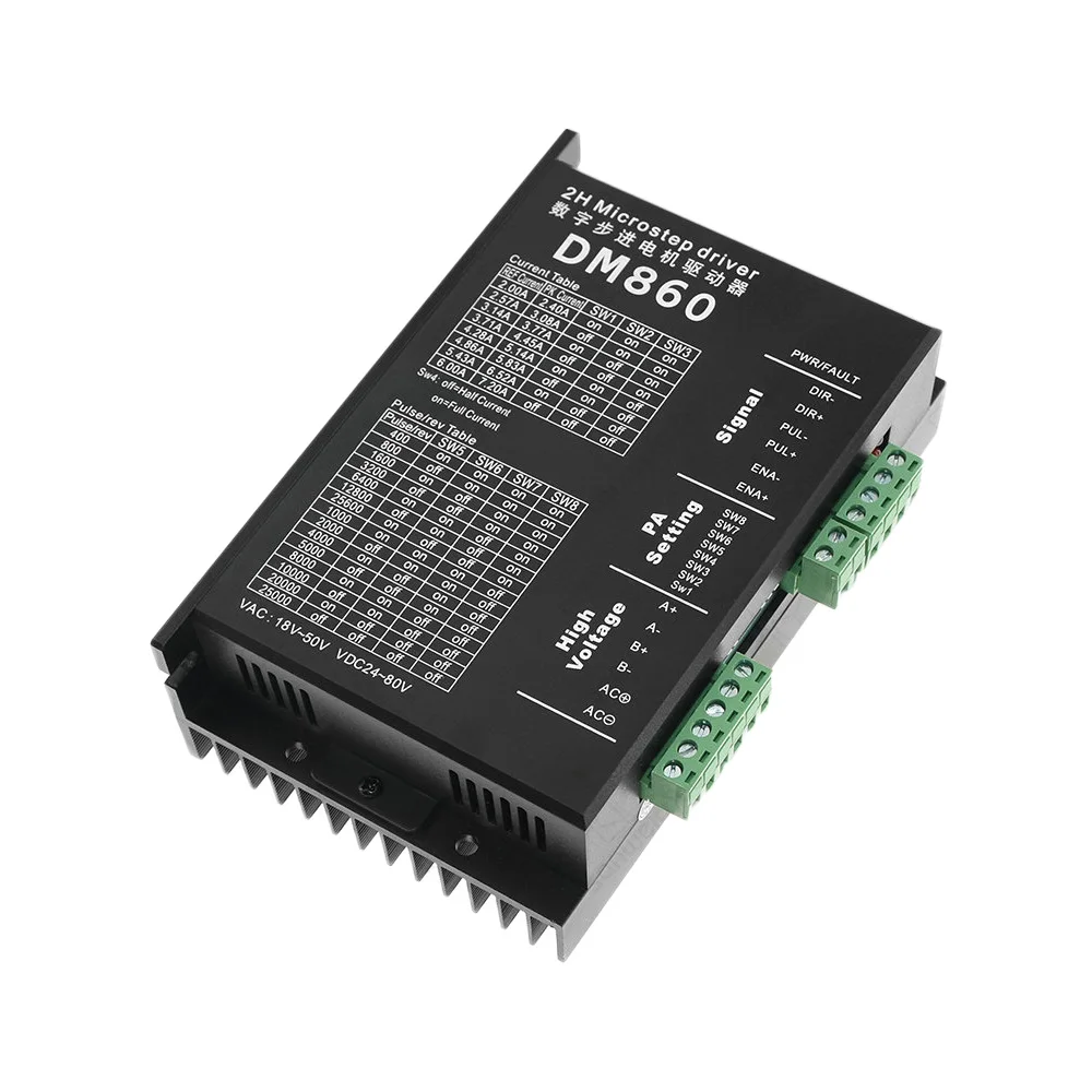 Контроллер привода двигателя DM860 Привод DM860H 24 ~ 80 В постоянного тока 7 2 А подходит