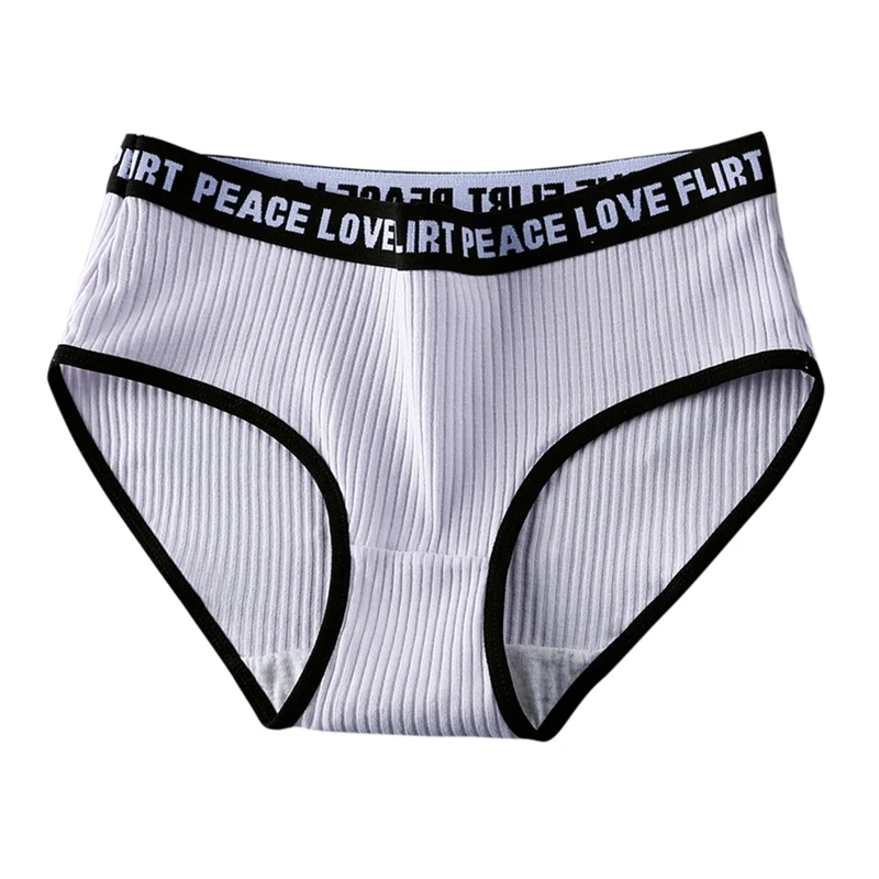 Женские трусики в японском и корейском стиле с буквенным принтом | Женская одежда