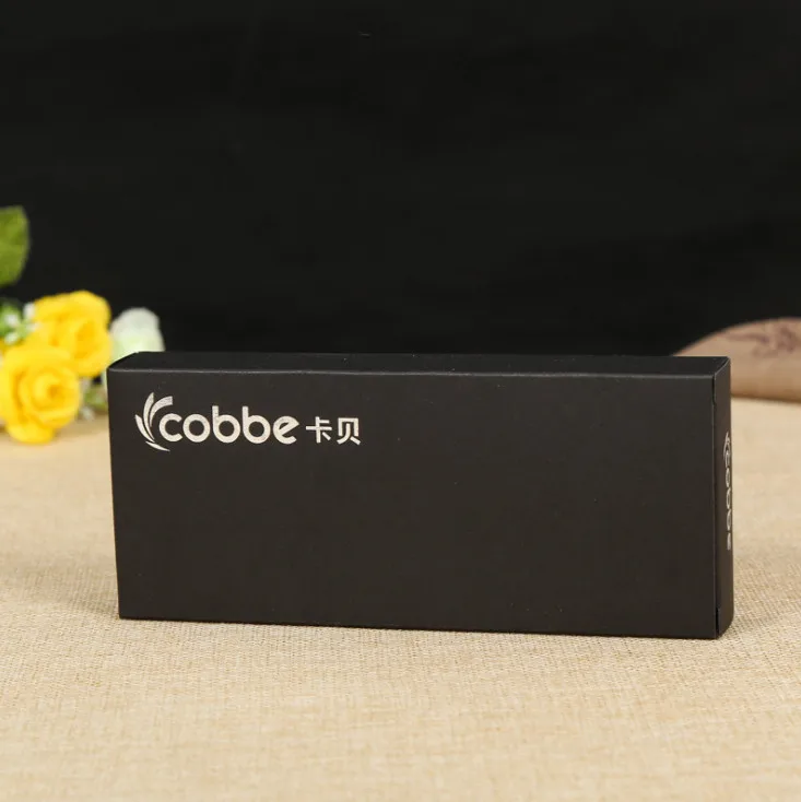 Высококачественный черный бумажник на заказ упаковочная коробка Подарочная бумажная с логотипом