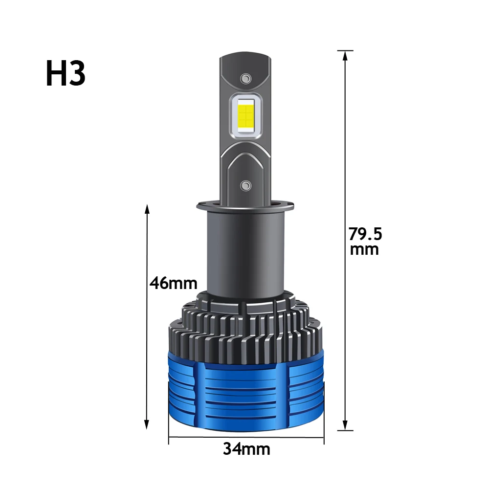 Автомобильные фары H7 H4 светодиодный H8/H11 Turbo Fan HB3/9005 HB4/9006 H1 HIR2 9012 80 Вт 6000 лм K