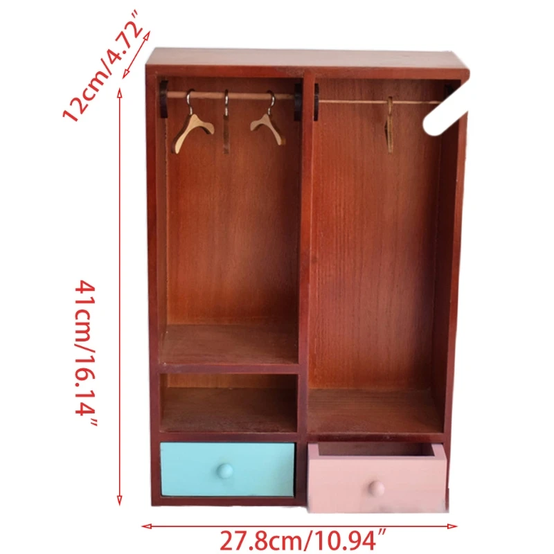 

Handmade High-Grade Wooden Doll Closet Suit 30cm Doll For Blyth Barb