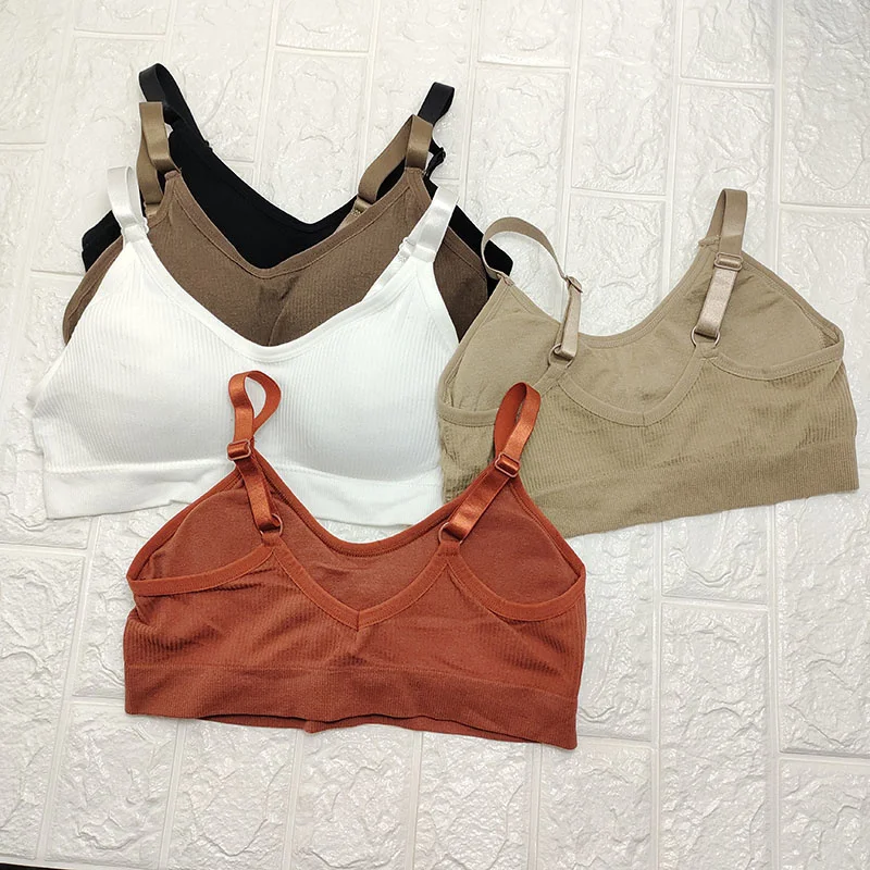 

Women Breathable Padded Yoga Bra With Adjust Strap Athletic Gym Running Seamless Fitness Vest Sport sleep Bra Tops