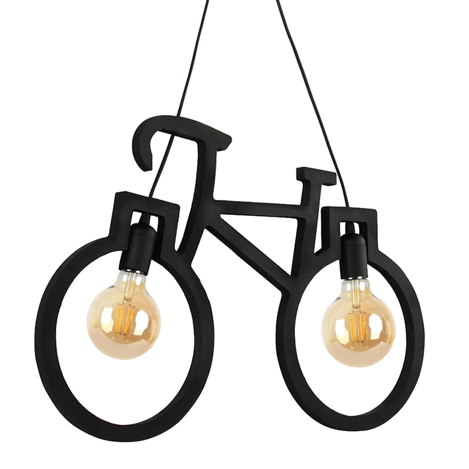 

Wooden Bicycle Pendant Lamp Chandelier Luxury Rustic Modern Decorative Lamp