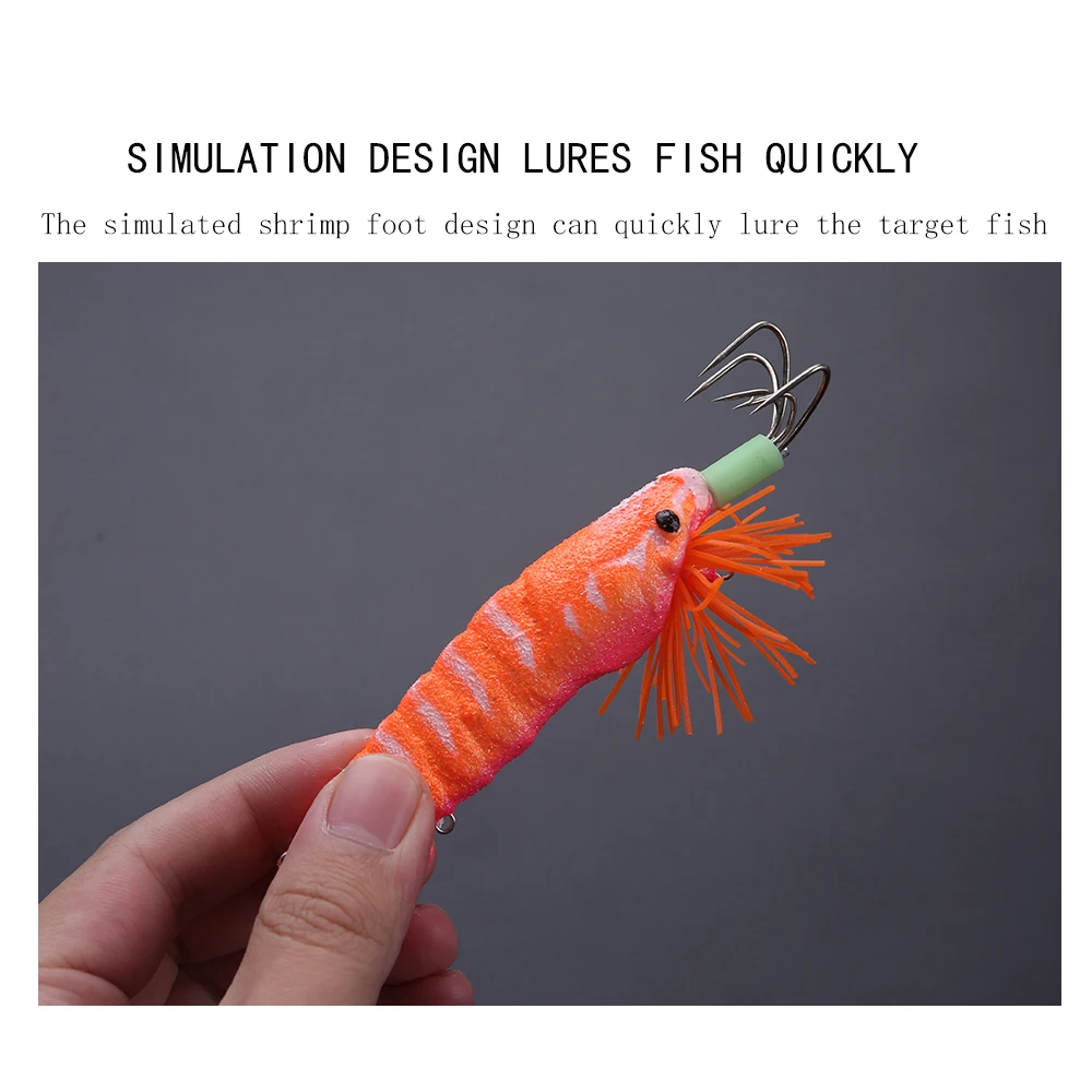 Рыболовный крючок 90 мм/21 г светящийся для ловли кальмаров деревянные приманки