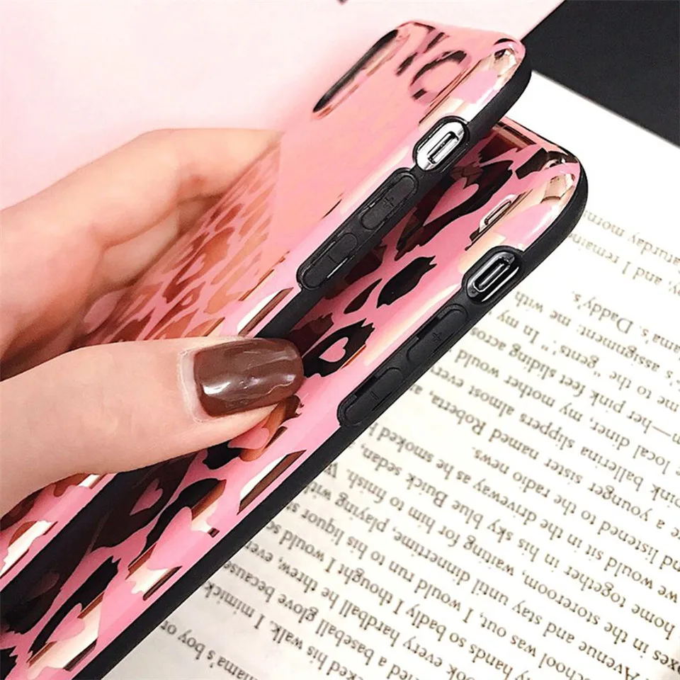 Cute leopard print mobile phone cover fundas For Apple iPhone XR X XS MAX 8 7 plus 6 6s cases |