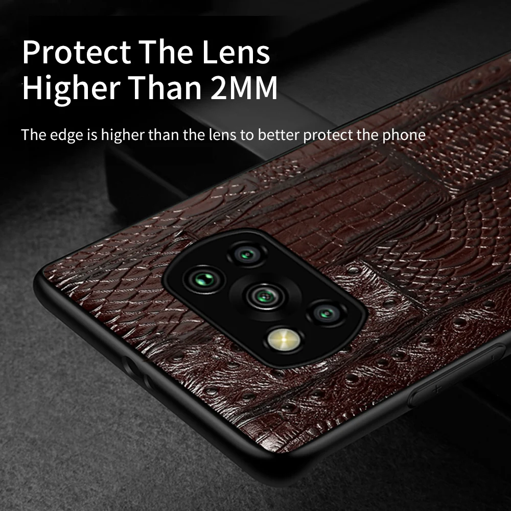 Genuine Leather Case for Poco X5 X3 X4 Pro F4 GT Mi 13 12S Ultra 12T 11T 11 12 Lite Cover For Xiaomi Redmi Note 10 9 11 pro 11s