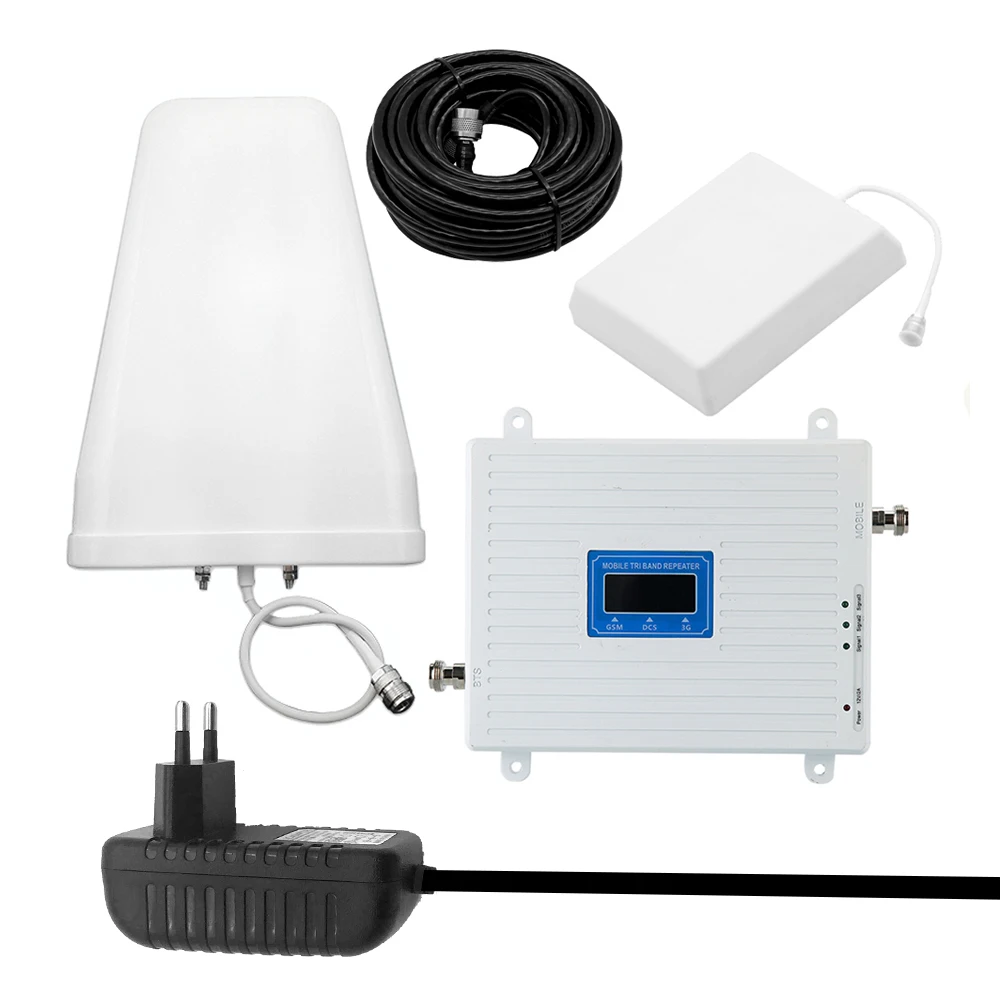 100-240 В трехдиапазонный усилитель 900 1800 2100 GSM DCS WCDMA 2G/3G/4G LTE универсальный сигнала