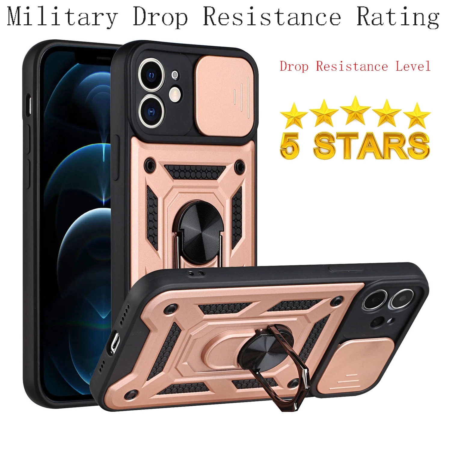 

Military Anti-Fall Armor 12 Mini Case For iPhone 12 Pro Max 11 Pro XS Max X XR 8 7 6S Plus SE 2020 Phone Holder Ring Cover Funda