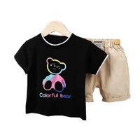 kids infant clothes new summer children girls cotton clothing baby boy cartoon t shirt shorts 2pcssets toddler casual tracksuit