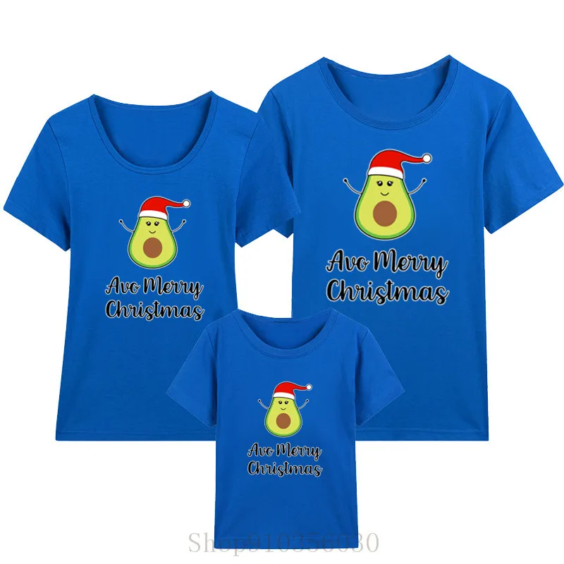 Avo с надписью Merry Christmas авокадо семейная Одежда для мальчиков одежда рубашки