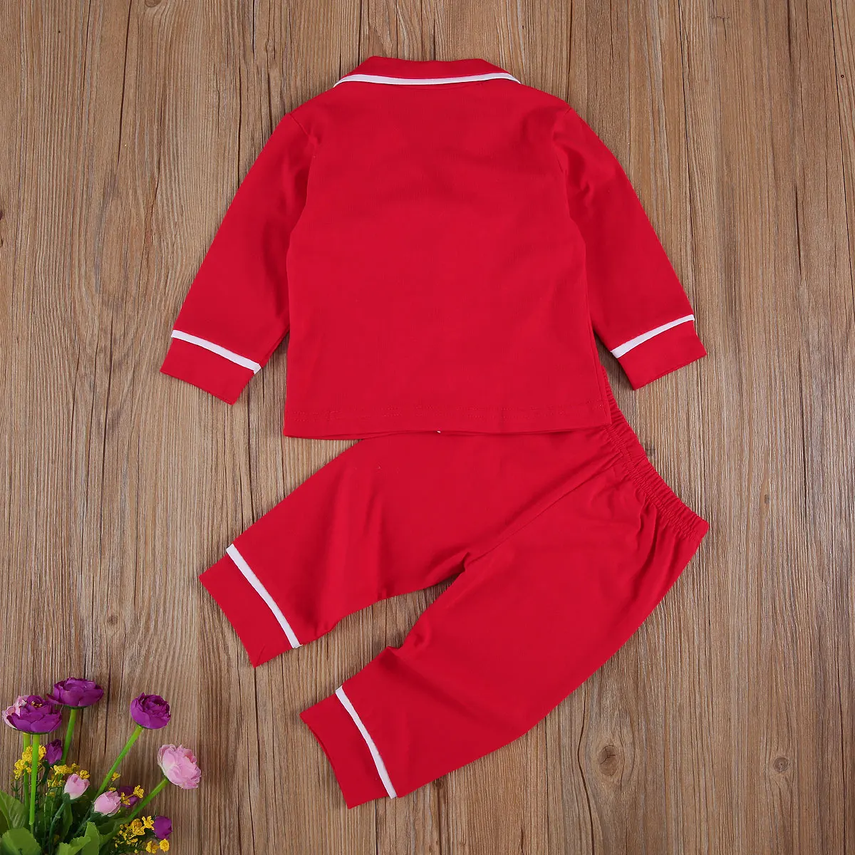 

Autumn Winter Baby Girls Boys Pajama Sets Casual Solid Long Sleeve Single Breasted Tops Long Pants 2pcs Clothes Set 0-5Y