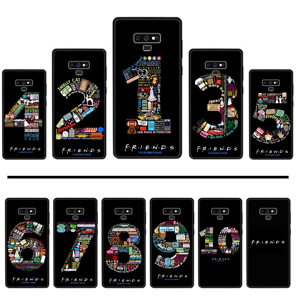 Черный мягкий чехол для телефона Samsung Galaxy S8 S9 S10 Plus Lite S10E Note 3 4 5 6 7 8 9 10
