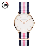 dropshipping japan quartz movement analog fashion casual watches nylon strap wrist watches brand waterproof wristwatch for women