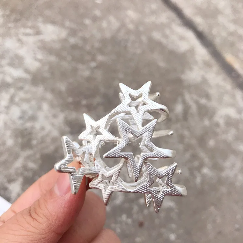 Заколка для волос в стиле ретро с пятиконечной звездой металлическая заколка