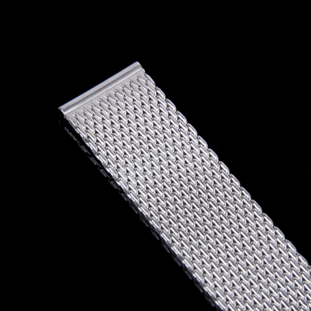 

Unisex Stainless Steel Wire Shark Mesh Watch Band Strap Replacement 22 24mm