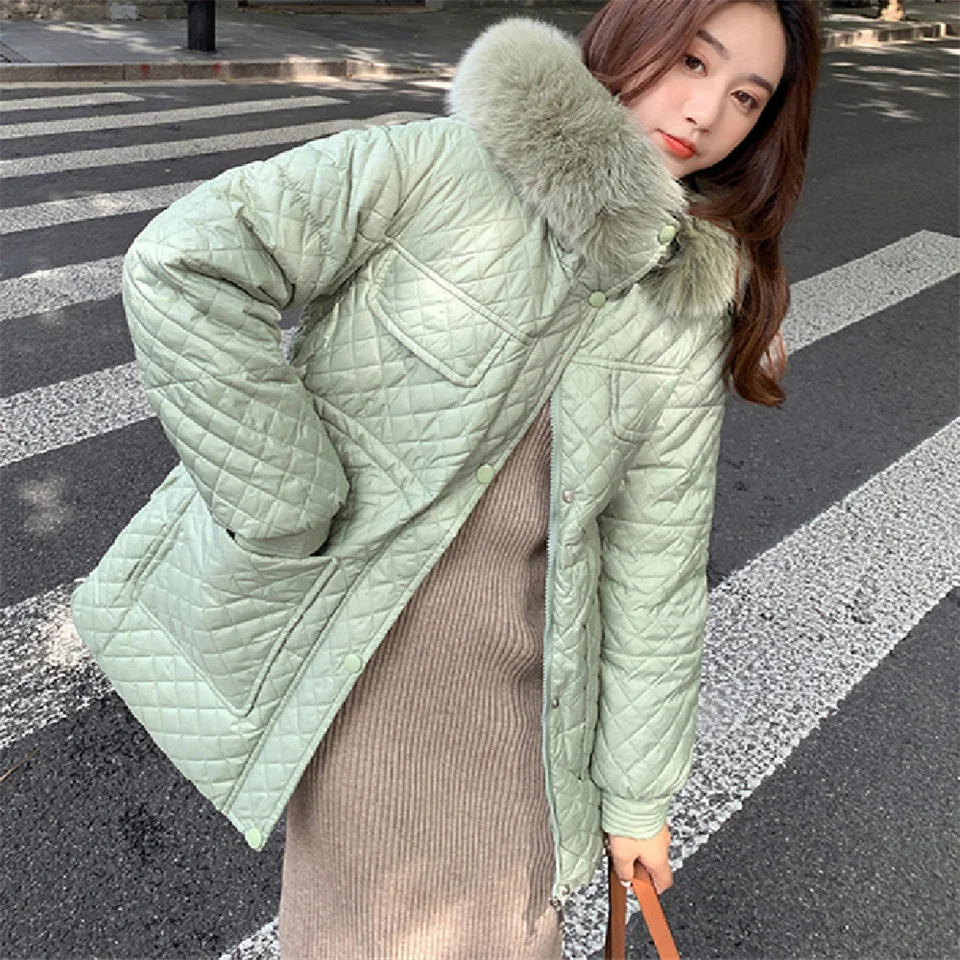 

Winter Warm Loose Hooded Padded Parka Coat Women Casual Thick Warm Parkas Fashion Short Coat Jacket Female