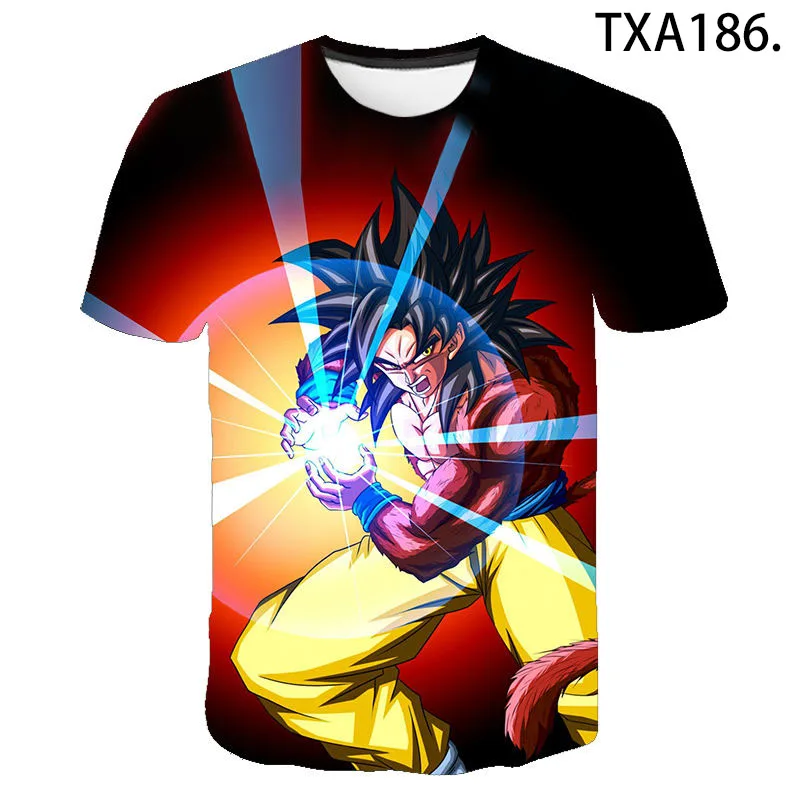

Cartoon Anime 3D Print T-Shirts Dragon Summer Short Sleeve Boy Girl Kids Fashion Men Women Children Casual Tops DBZ Cool Tee