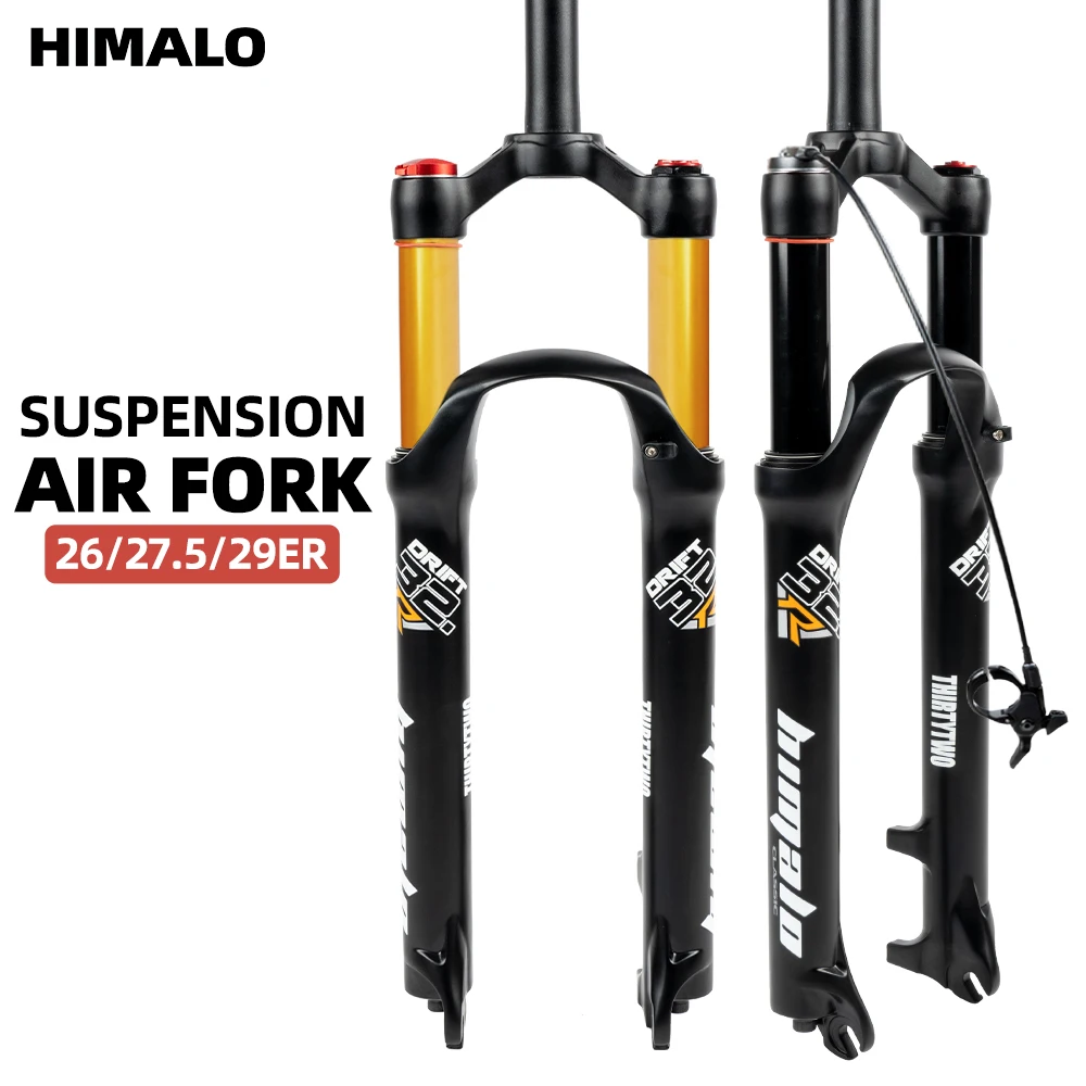 

Bicycle MTB Fork 26 27.5 29 ER Mountain Bike Suspension Air Resilience Oil Damping Line Lock Travel 100MM
