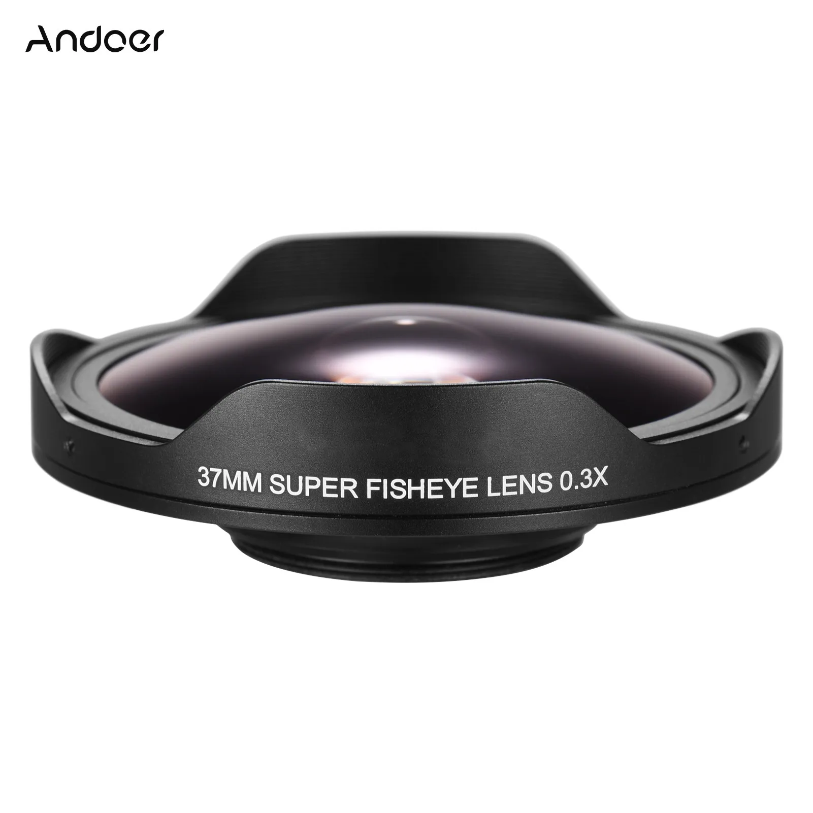 

Andoer 37 мм 0.3X HD ультра широкоугольный объектив Рыбий глаз объектив камеры с заменой бленды для видеокамер