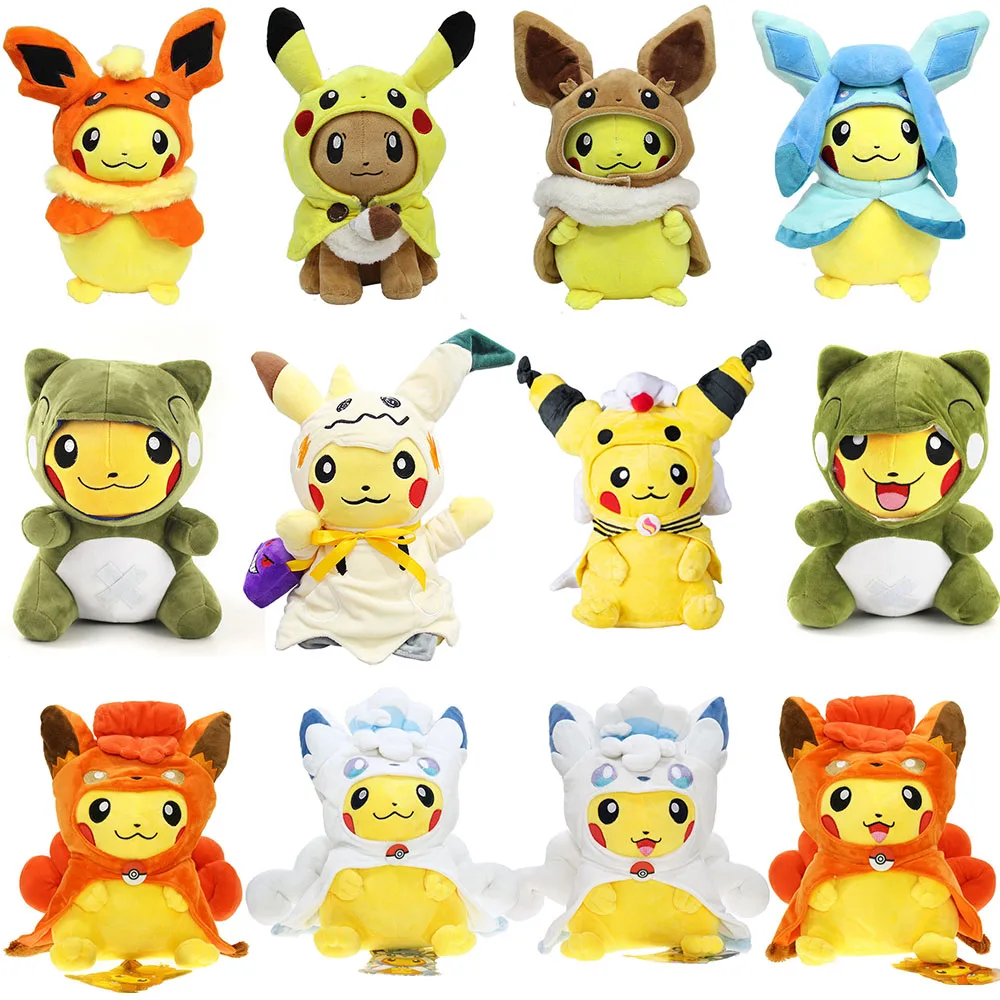30cm Pokemon Anime Cosplay Eevee Mimikyu Gengar Substitute Avatars Doll Vulpix Plush Soft Stuffed Toys Dolls Kids Gift - купить по