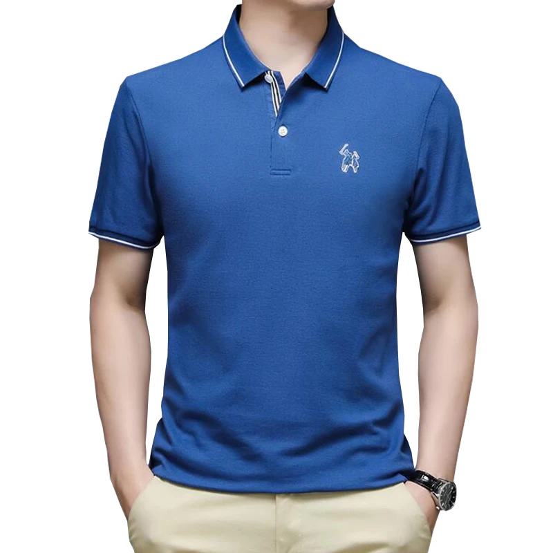 Новые футболки-поло высокого качества брендовая хлопковая рубашка для мужчин