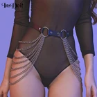 Ремень InsDoit в стиле панкготика Женский, металлический пояс с цепочкой, ажурный, для косплевечерние, уличная одежда, Y2K, 2021