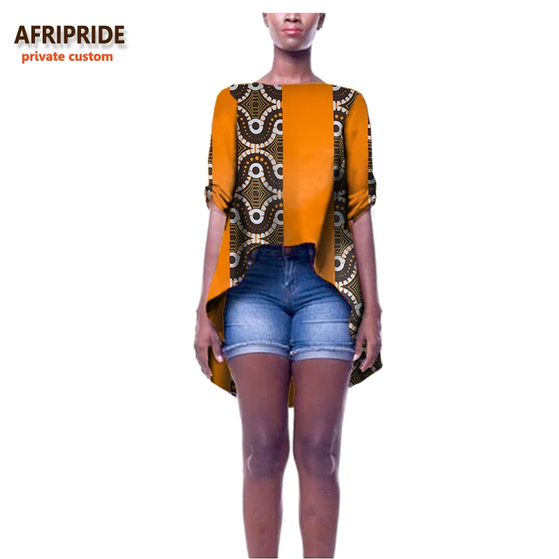 19 Осенняя африканская женская одежда AFRIPRIDE индивидуальное Свободное пальто для женщин размера плюс чистый батик хлопок Повседневный стиль A722415