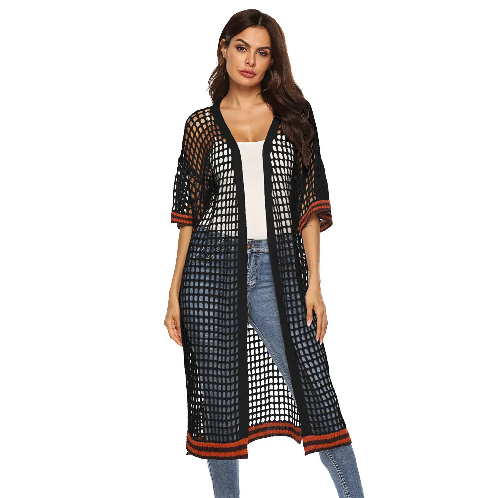 

2019 New Fashion Slim Type Autumn and Winter Women Half Sleeve Patchwork Open Cape Casual Coat Jacket Cardigan Z725