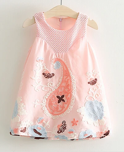 2022 Summer Children's Clothes Girls Dresses Causal Elaborate Printed Sleeveless Cotton Girl Dress For Kids | Детская одежда и