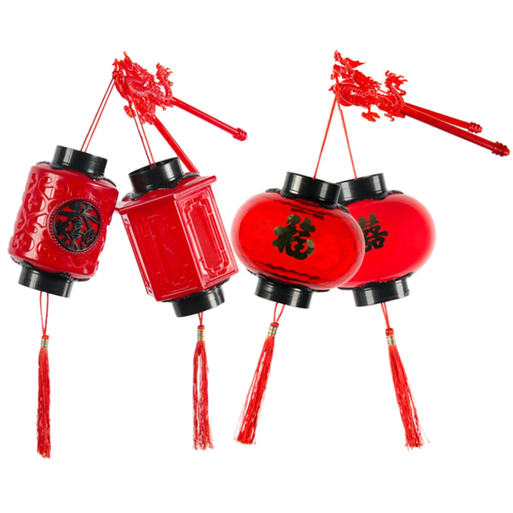 Children Portable LED Glowing Plastic Lanterns Kindergarten Dance Props New Year Festival Decoration Projector Lantern Lamp Toy | Игрушки и