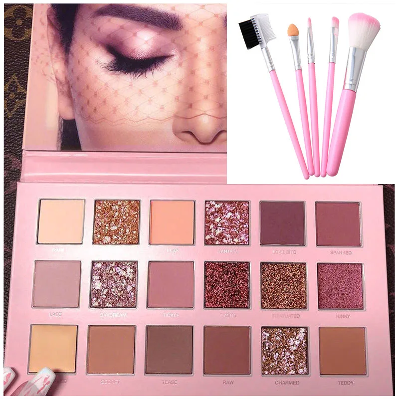 Яркий красный с тем же 18 цветов Тени для век 4 поколения пустынная роза цвет