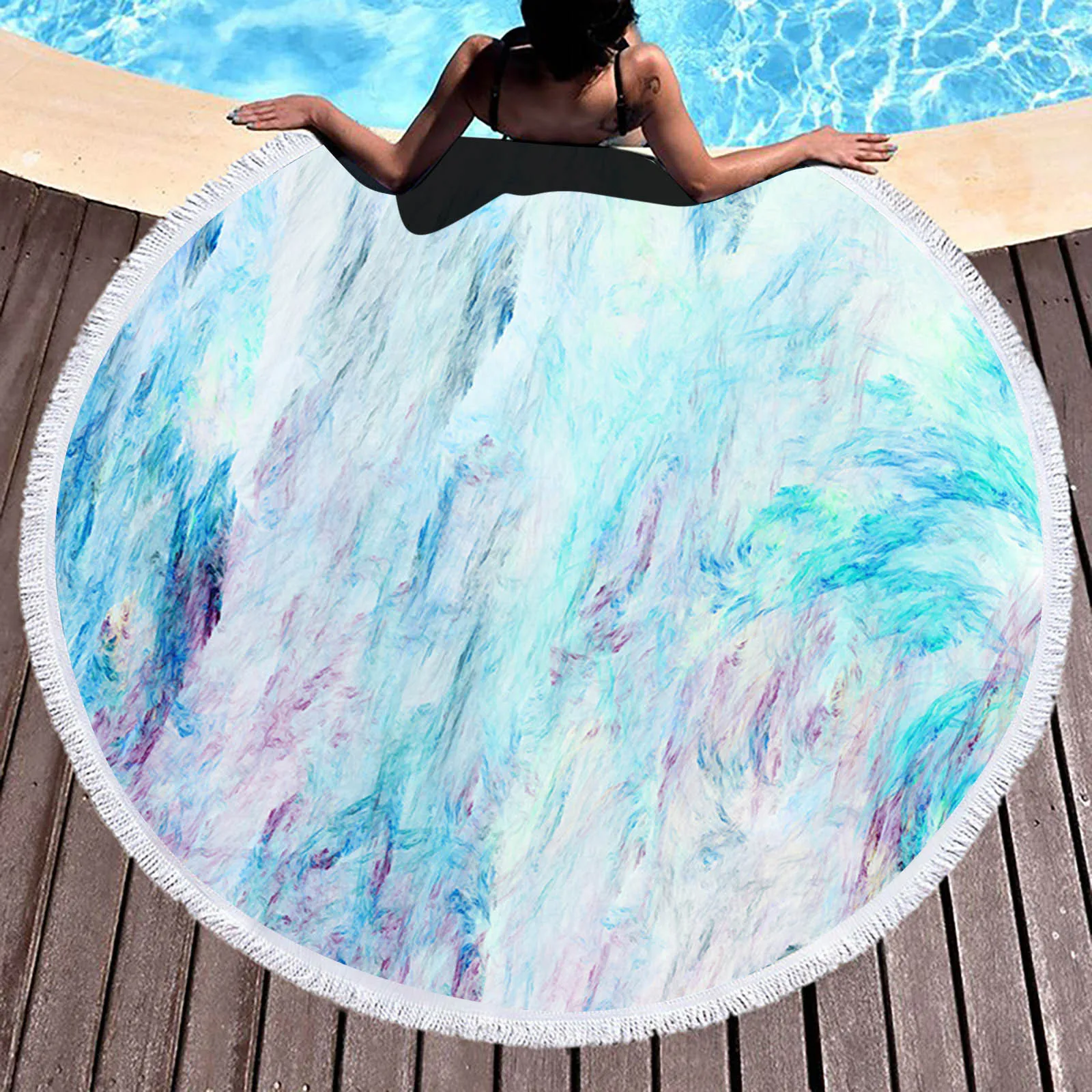 

Sand Toys Beach Round Printed Beach Towel Microfiber Shawl Beach Towel Beach Mat Swimming Sports Bathrathe Towels Picnic Blanket