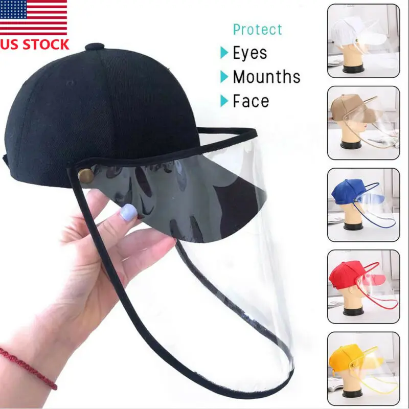 Anti-Virus Safety Hat Anti Fog Dust Splash-proof Work Face Protection Cap Kids Adults Adjustable Baseball |
