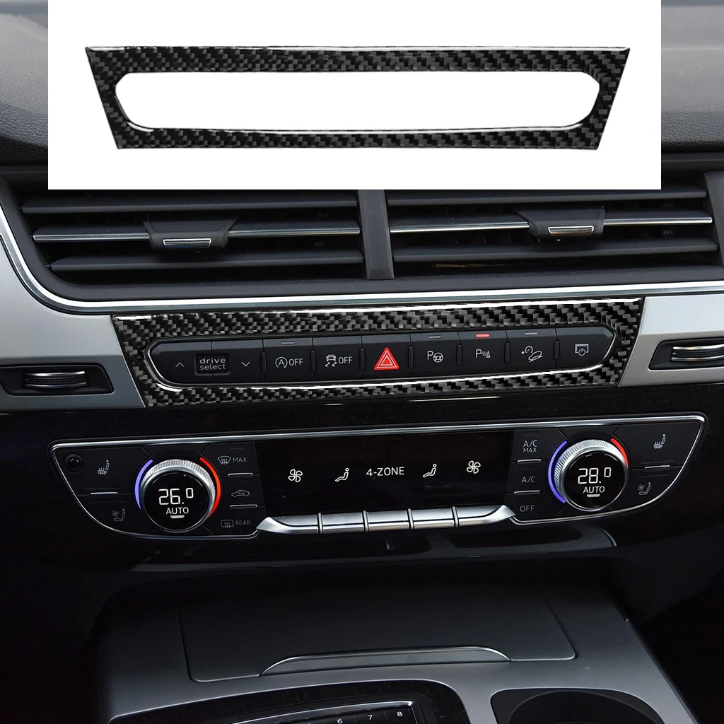 

For Audi Q7 SQ7 4M Air conditioning panel central control knob trim Decorative Frame Cover Stickers Interior Moulding