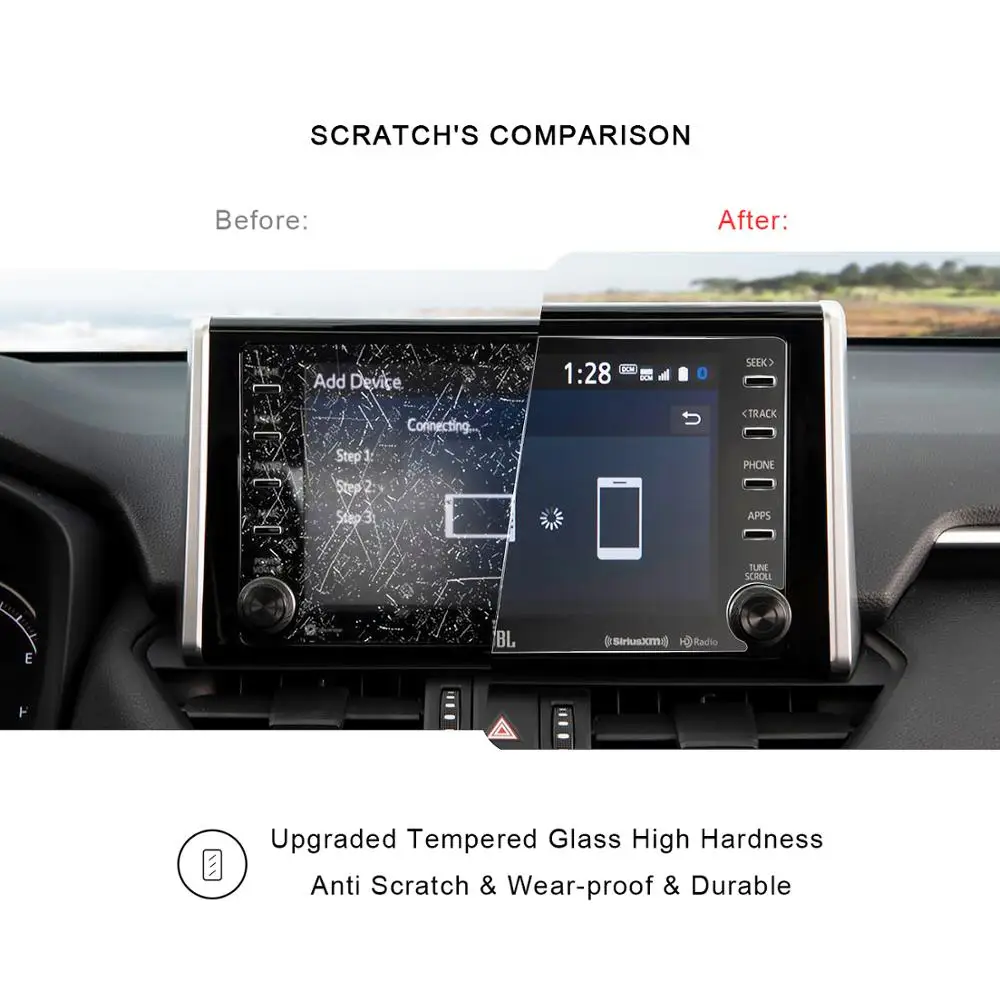 

For CHR/RAV4 8 Inch 2019 2020 Car GPS Navigation Touch Display Tempered Glass Screen Protector Auto Interior Accessories