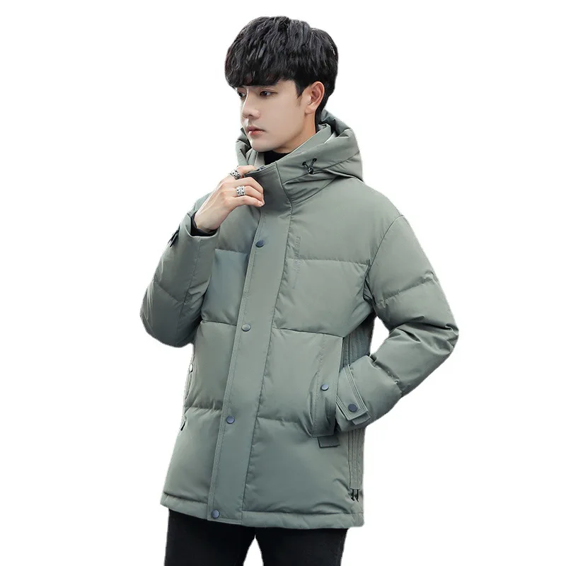 2021 winter down jacket men's trend warm and windproof men's jacket tooling jacket windproof outerwear men's down jacket